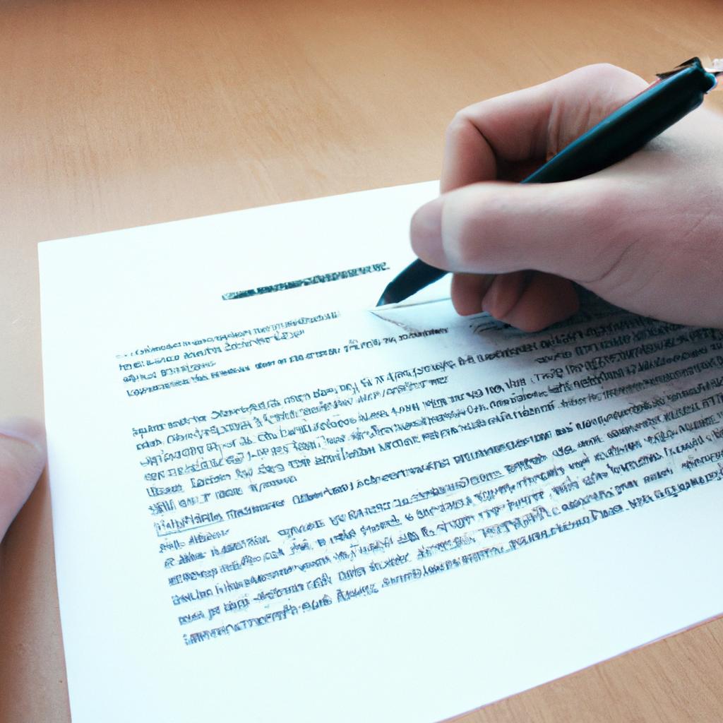 Person signing a contract document