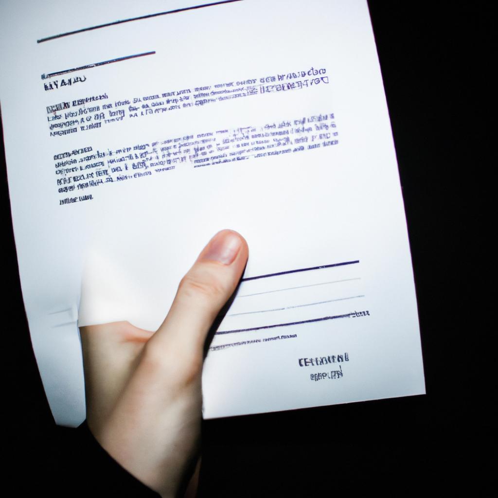 Person holding a music contract